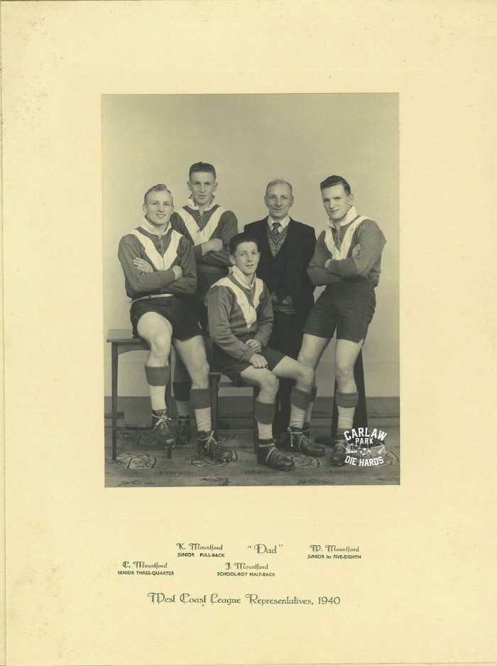 West Coast Rugby League Representatives 1940 quotMountford Familyquot